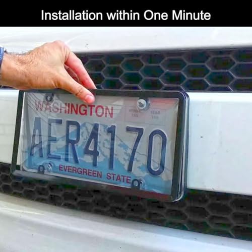 image for ANBOO 2 Pack License Plate Cover, Clear License Plate Protector Licens
