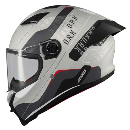 Casco AXXIS Fenix ORK C2 Blanco - Casco de Moto Integral Unisex Hombre y Mujer - Homologado ECE 22.06 (M)