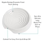 CatGuru Cat Bowls, Whisker Friendly Food Bowl for Indoor Cats, Reliefs Whisker Fatigue, Wide Kitten Dish, Non Slip Pet Dishes, Shallow Pet Plates (Marshmallow, (Pack of 2)) - Image 4