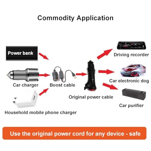 USB To Car Liighter Socket - Connector Cable Female Converter,Plug Socket Wired Controller Plug, 5V To 12V Converter Extension Cord, Connector Adapter For Driving Recorder