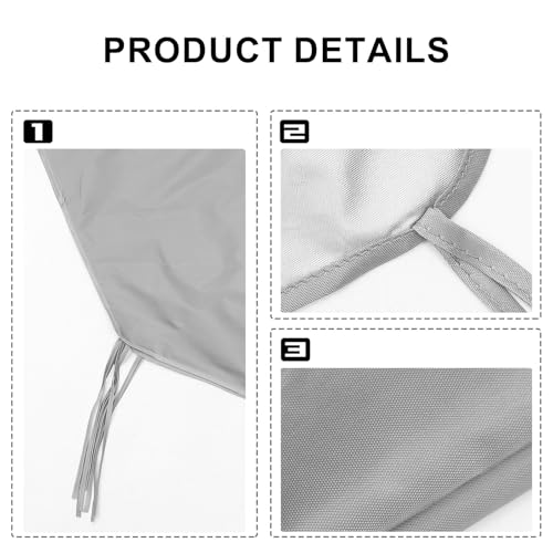 Housse de toit de chenil en tissu Oxford gris imperméable - 6