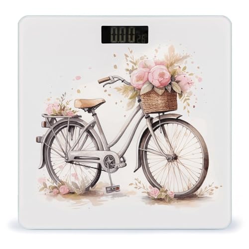 Báscula digital para baño con diseño Bicycle in The Rain miniatura 1