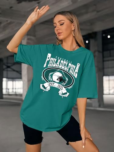 Football Shirts Women Game Day Oversized Shirt Football Team Fan Tee Sports Jersey Gift Tops3