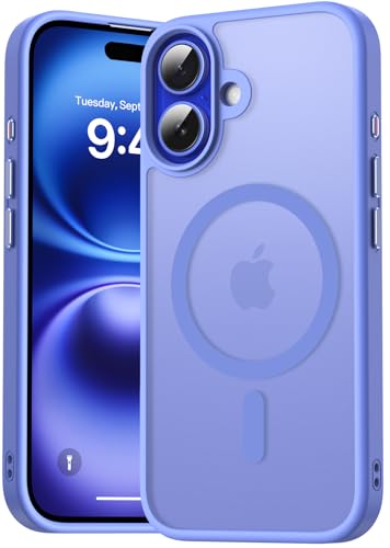 Kmofizle Coque Magnétique pour iPhone 16 6,1 Pouces, Étui Housse Arrière Translucide Givrée, Fine Antichoc Anti-Traces de Doigts Case pour iPhone 16,...