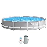 Intex 26712NP – Piscina Fuori Terra Prisma Frame Rotonda, Pompa Filtro 2006 L/h, 6503 L, Acciaio e...