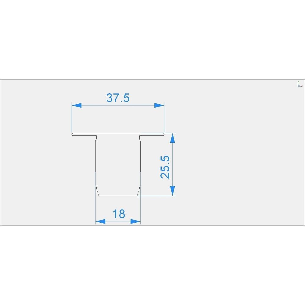 Reprofil End Cap C-P-ET-03-10 Set of 2 Grey