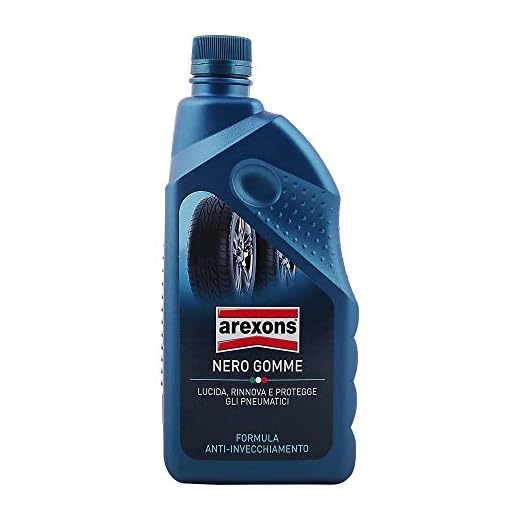 AREXONS NERO GOMME 1l Prodotto nero gomme auto, nero per pneumatici, nero gomme liquido, rinnova e protegge le gomme di auto e moto, previene dall'invecchiamento, maggiore elasticità della gomma