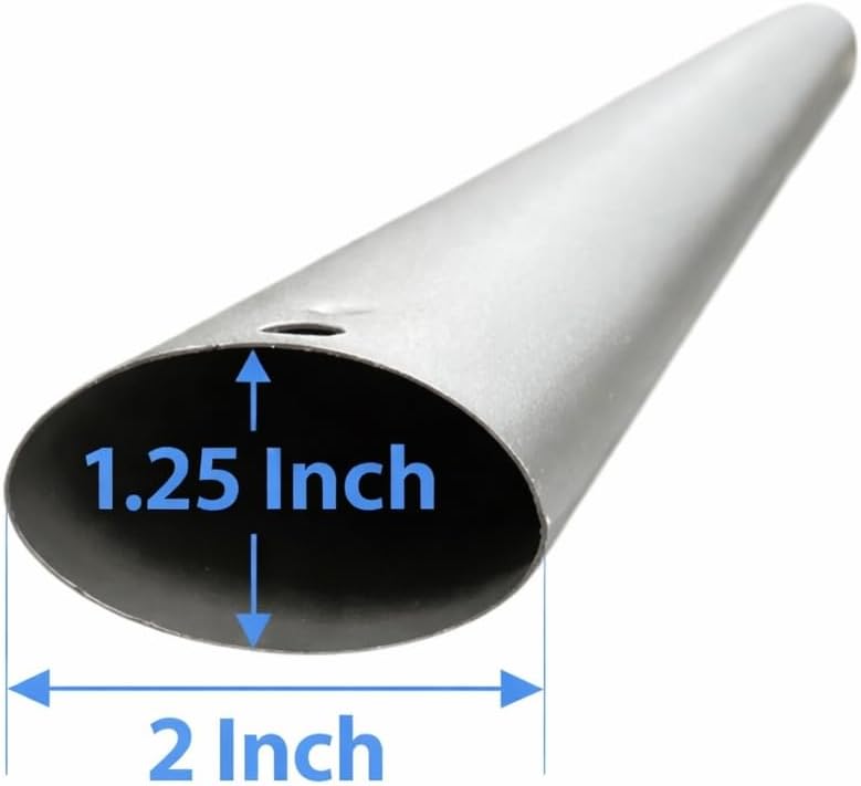 Replacement Vertical Pool Leg / Pole Frame Support Bar Gray Oval Compatible with Bestway Power Steel and Pro Max 18ft x 48in and 16ft x 48in Above Ground Swimming Pools (2 Pack) – Fits 2022+ Models