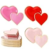 Valentines Day Plates and Napkins Party Supplies - Serves 30 - Assorted 3 Colors Includes Paper Plates and Napkins for Valentine Decor Party Supplies Valentines Day Decor Valentine's Day Decorations
