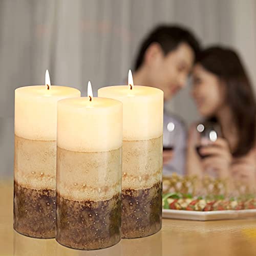 Petristrike Pillar Candles, Scented Candle, Set Of 3 Vanilla Cupcake Aromatherapy Candles For Home Scented, Woman Gifts, Bathroom, Spa, Wedding (3 × 6") #TOP1