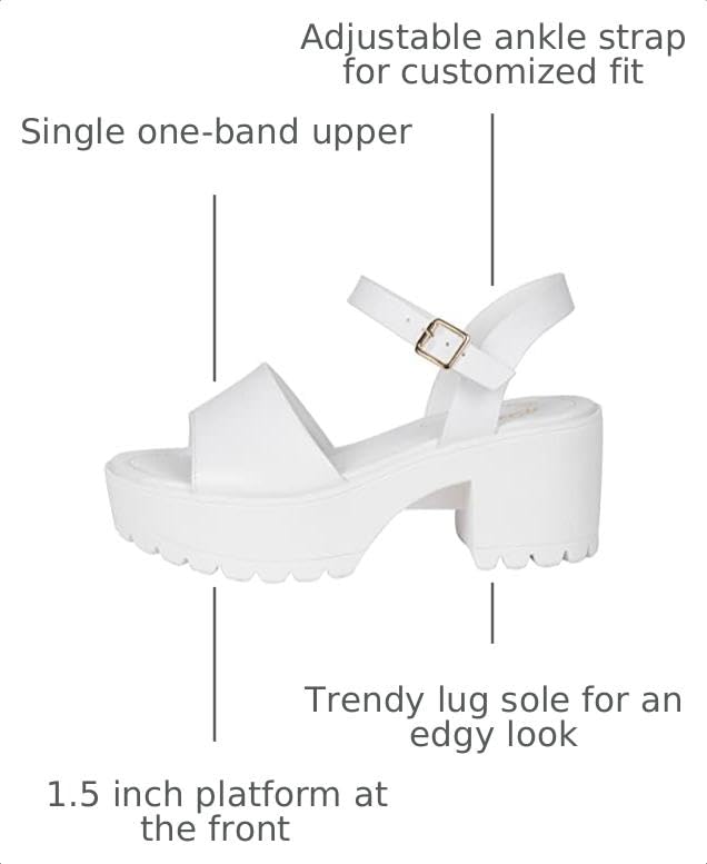 Image of Womens Sandals Open Toe Lug sole Block Heeled Platform CHECA