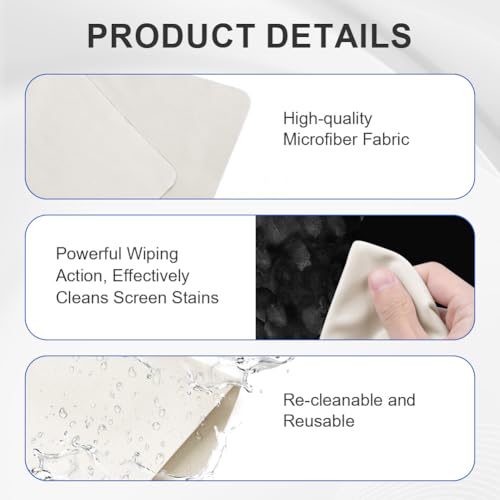 AOOSU Bildschirm Tastatur Abdruckschutz, Tastaturschutz Kompatibel mit MacBook Pro 15 Zoll und MacBook Pro 16 Zoll Bildschirm Reinigungstuch, Entfernt Effektiv Fingerabdrücke, Staub, Schmutz
