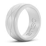 Enso Mens Infinity Silicone Ring, Misty Grey 11