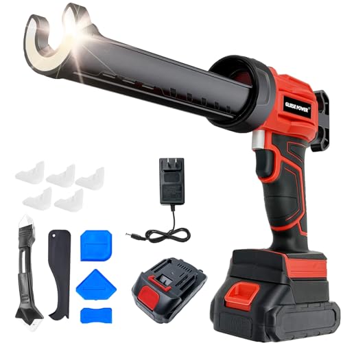 Gliese Power YMGG00018 Cordless Caulk Gun, 21V Electric Caulking Gun Battery Powered cover