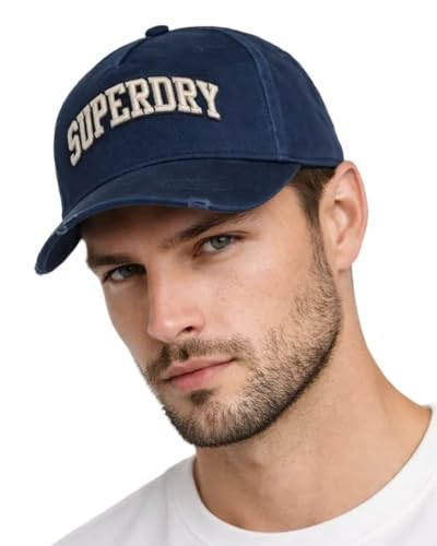 Superdry Gorra de camionero con logotipo universitario para