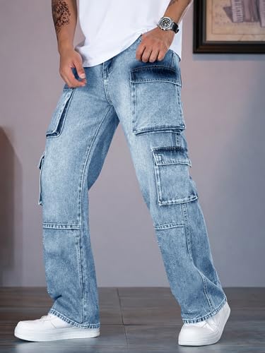 Image of Noble Monk Men's Denim Jeans | Stylish Casual Wear | Stretchable Cotton Trousers | Comfortable Everyday Pants | Travel, Outdoor & Streetwear