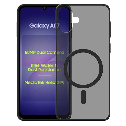 Image of amazon basics Luxury Paper Thin Case Cover for Samsung Galaxy A07 5G | Matte Finish | Compatible with magsafe | (Black, Samsung Galaxy A07 5G)