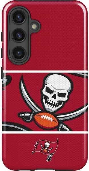 Skinit Impact Phone Case Compatible with Galaxy S24 - Officially Licensed NFL Tampa Bay Buccaneers Tropical Print Design