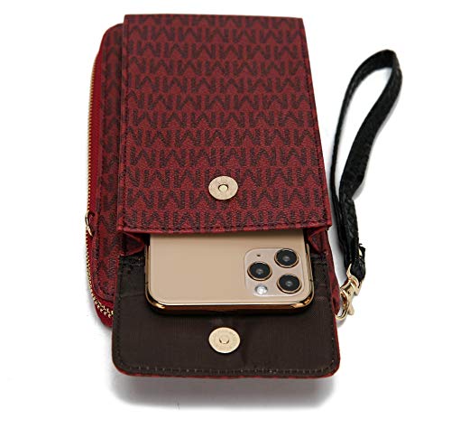 Mkf Crossbody Cellphone Handbag For Women Wallet Purse – Pu Leather Multi Pockets Clutch Bag, Wristlet Strap White #TOP4