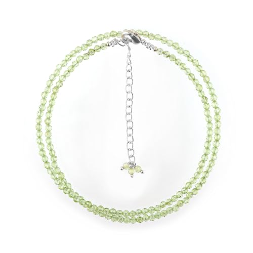 GEMSYMPHONY Natural Peridot Bead Choker