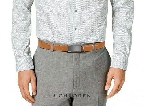 Image of CHAOREN Mens Dress Belt - Mens Ratchet Belt Leather for Dress Pant - Micro Adjustable Belts Fit Everywhere