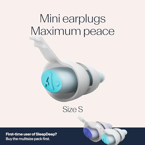 Image of Alpine SleepDeep Earplugs for Sleeping - Side Sleepers & Snoring - Ultra-Soft Noise Reducing Earplugs - 27dB SNR - Hypoallergenic, Silicone-Free - 1 Pair (S)