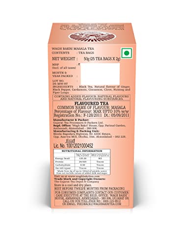 Image of Wagh Bakri Masala Tea, 50 gram, Masala chai