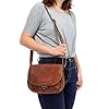 Gusti Cuir Sac à main - Edda Vintage Sac Bandoulière Femme en Cuir de Chèvre, Tannage Végétal, Bandoulière Réglable, Marron #2
