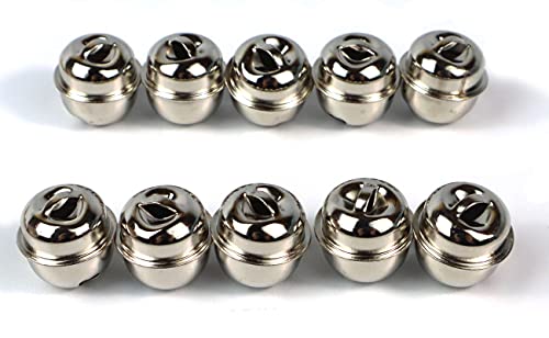 Amazon.co.jp: 鈴 大【銀色】【10個入り】直径約14mm 紐通し穴約1.5