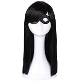 ColorGround Long Straight Black Natural Cosplay Wig