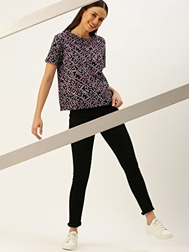 Image of JUNEBERRY Star Wars All Over Printed Half Sleeve Regular Fit T-Shirt for Women /Girls
