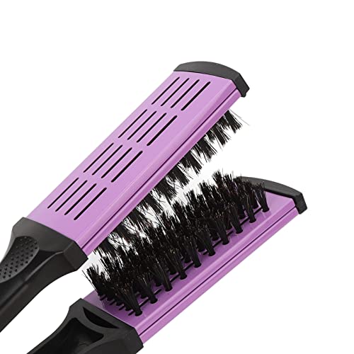 Pente De Escova Dupla Sluffs, Escova Alisadora De Cabelo, Escova De Ferro Plana, Cerdas Macias Evita