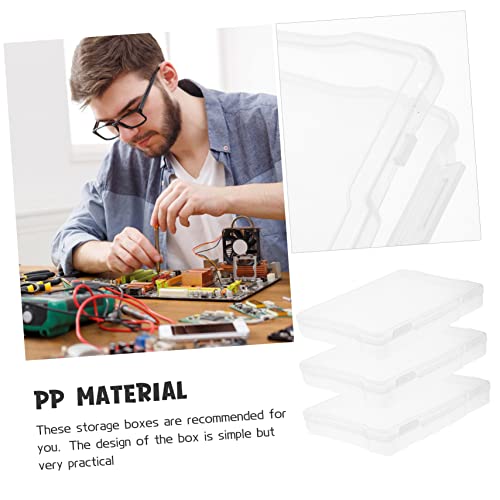 Upkoch 3Pcs Boxes Photo Box Sealable Containers Bead Organizer Box Jewlrey Box Organizer Picture Storage Cases Plastic Photo Boxes 5X7 Photo Box Parts Storage Case Tool Storage Box Pp #TOP5