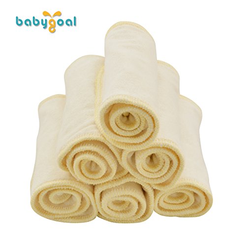 Babygoal Baby Cloth Diaper Inserts,3 Layers Rayon From Bamboo Liners, 12Pcs Reusable Inserts 12X #TOP5