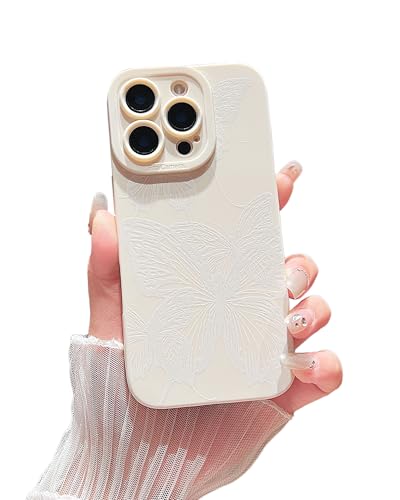 Coque iPhone 15 Pro motif papillon blanc pour sublimer votre style au quotidien
