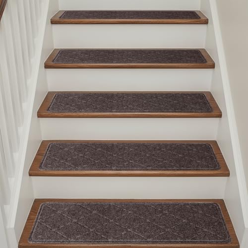 CrystalMX Stair Treads Non Slip for Wooden Steps Indoor, 15