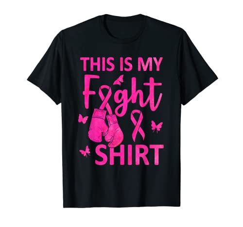Breast Cancer Warrior This Is My Fight Pink Ribbon Boxing Camiseta
