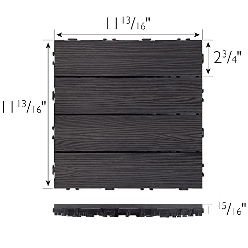 Design House 844530 Square Deck Tiles, Interlocking Wood Composite Decking thumb #1