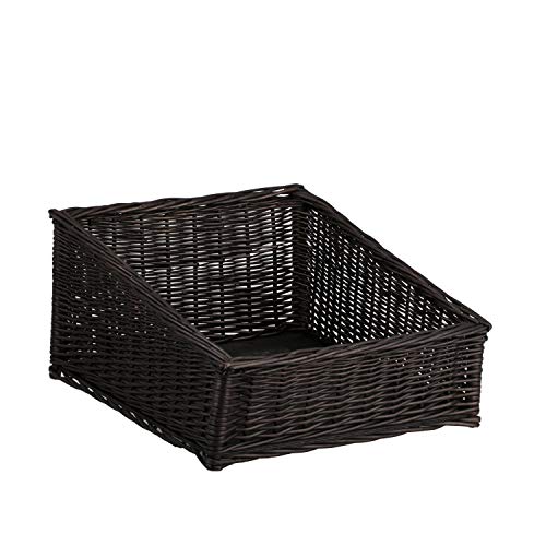 Panier en osier wengé e-wicker24 pour présentation de pâtisserie - 2