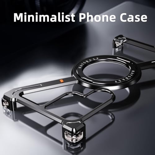 Image of Bumper Case with Kickstand Compatible with Galaxy S26 Ultra Case with Wireless Charging | Luxury Aluminum Armor (Black)