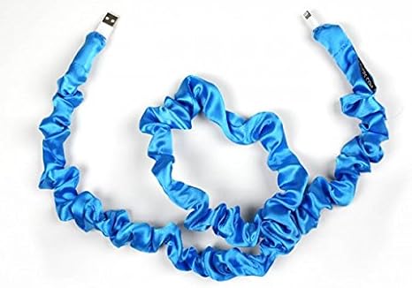 Satin Blue Raspberry, Cell Phone/Tablet Cord Identifier, Cell Phone Cord Accessory, Cord Management, Cell Phone Gifts, Cord Organizer, Material Fabric Cord Cover, Stocking Stuffer