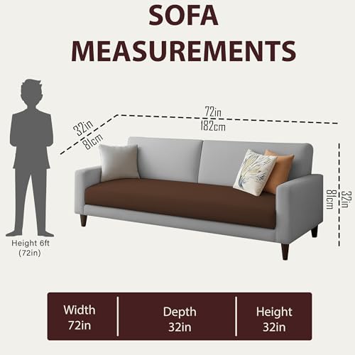 Image of Kathleen 3 Seater Sofa Set for Living Room - Foldable Convertible Couch Furniture for Home, Office or Guest Use, Modern Designer Stylish Comfortable (Brown Grey)