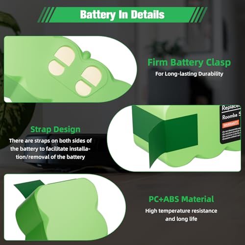 Image of Upgrade 6.4Ah 14.4V Battery Replacement for iRobot Roomba R3 500 600 700 800 900 Series 510 531 535 540 550 552 560 570 580 595 620 650 660 760 770 780 790 Vacuum Cleaner Battery