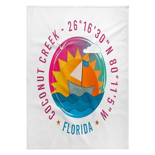 3dRose 22x30 Bath Hand Pool Towel - Coconut Creek, Broward