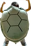 USMEI Schildkrötenschalenkissen, 40 Zoll tragbares Schildkrötenschalen -Plüschspielzeug große Schildkrampfkleidung ausgestopft für Schlafkissen Cosplay -Spiel Geschenk für Kinder Erwachsene