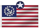 Heavy Duty USA Yacht Anchor Flag 36x 24 inch-Longest Lasting Oxford Nylon,Deluxe Embroidered Stars Anchor,Four Rows Stitching Fly Ends,US Yacht Ensign Sewn Boat Flags Decoration Gift Yard House Banner