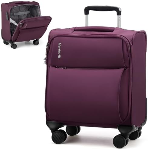 Hanke 16 Inch Underseat Carry On Luggage with Spinner Wheels Airl...