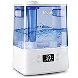 LEVOIT Smart Top Fill Humidifiers with Extra Large 6L Tank for Plants, Super Quiet Sleep Mode, Lasts Up to 60 Hours, Wifi Alexa App Control, Cool Mist for Bedroom Large Room Home, Essential Oil Tray