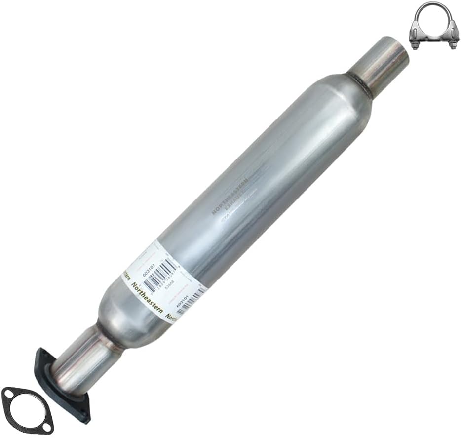 Northeastern Exhaust | Stainless Steel Exhaust Resonator Pipe Compatible for Chevy Impala 2006-2011 3.5L | Free Gasket and Clamp Included | Automotive Replacement Part