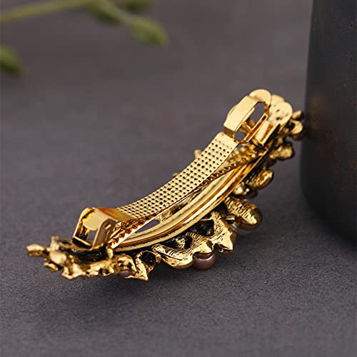 2Pcs Retro Hair Barrettes Elegant Hair Clips For Women Vintage Rhinestones Hair Barrettes Flower Hairpin Hair Accessories #TOP5